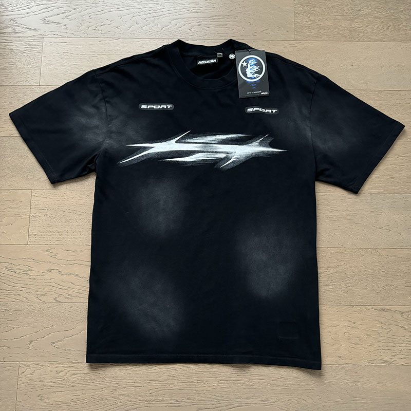 Hellstar Lightning Graphic T-Shirt & Shorts Set — front