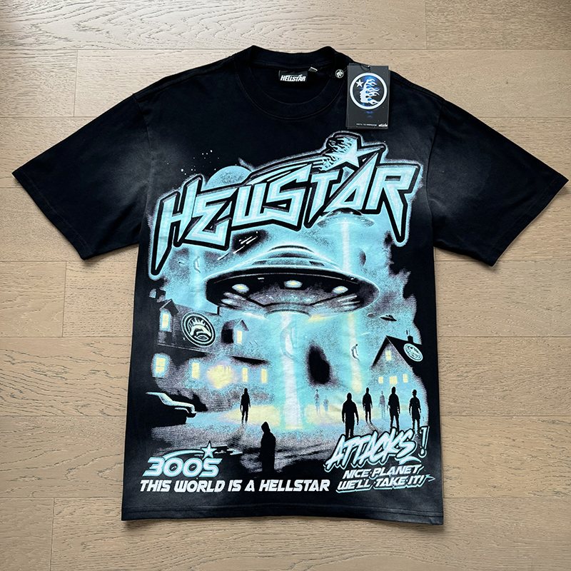 Hellstar The Future Graphic Short-Sleeve T-Shirt & Shorts Set — front