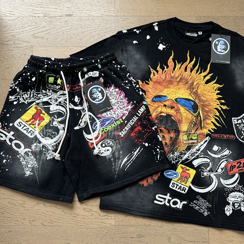 Hellstar No Guts No Glory Graphic Short-Sleeve Set — front