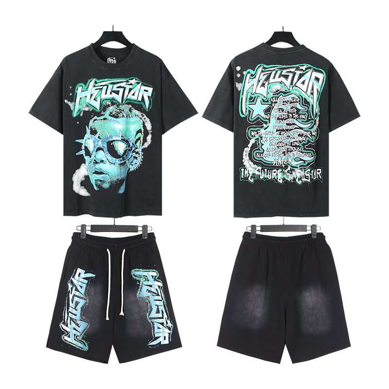 Hellstar Washed Star Graphic Short-Sleeve Set — hero