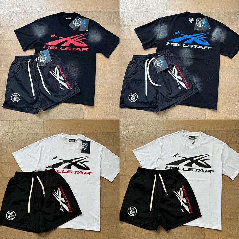 Hellstar Short-Sleeve T-Shirt & Shorts Set — comparison