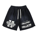 Hellstar 08 Graphic Washed Black Shorts — hero