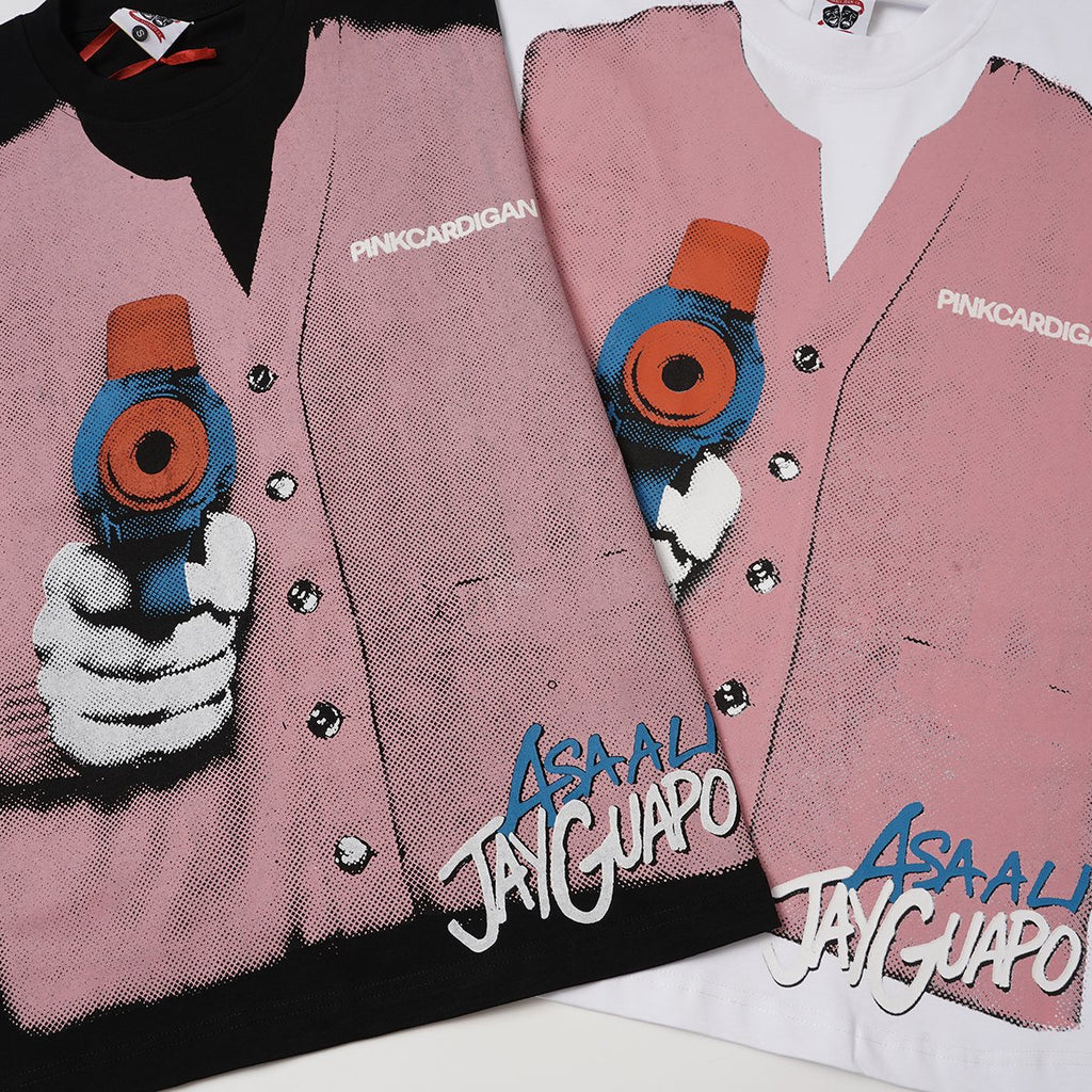 ASAALL Faux Cardigan Graphic T-Shirt — detail