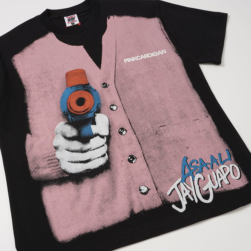 ASAALL Faux Cardigan Graphic T-Shirt — detail