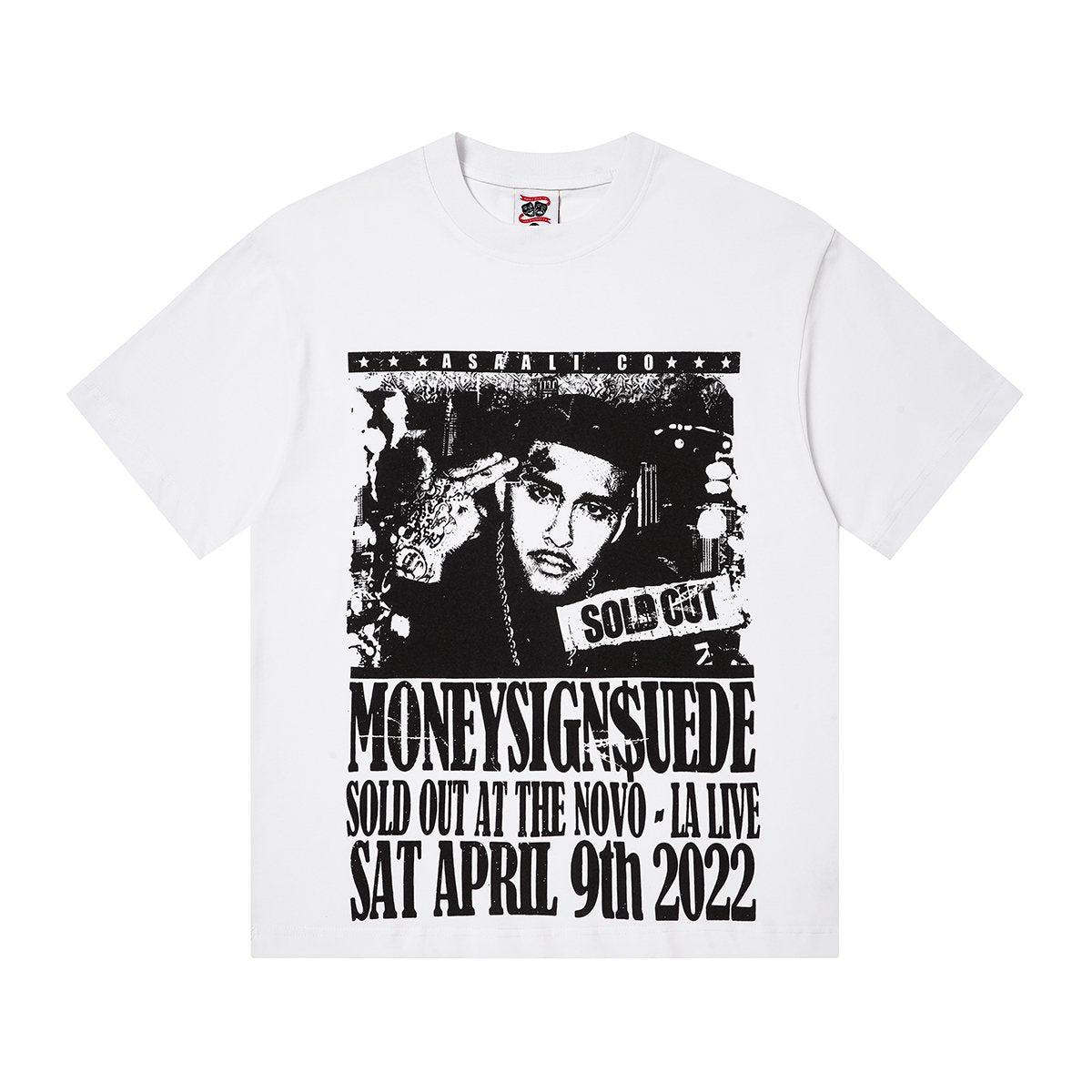 ASAALL Black Front Graphic Short-Sleeve T-Shirt — hero
