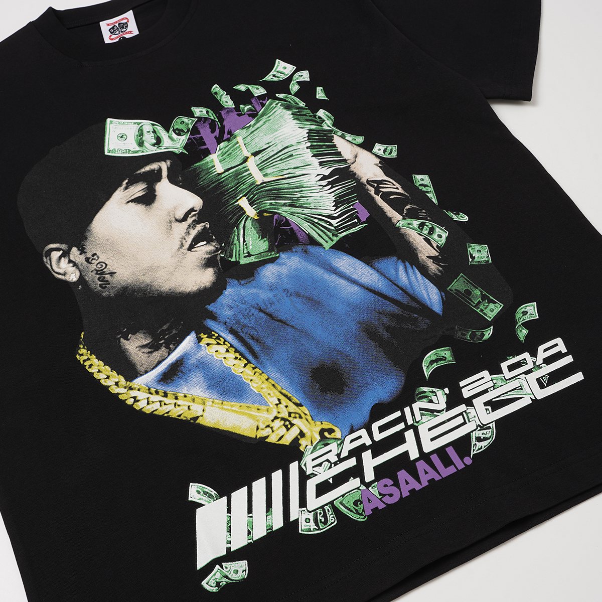 ASAALL Portrait Cash Short-Sleeve T-Shirt — detail