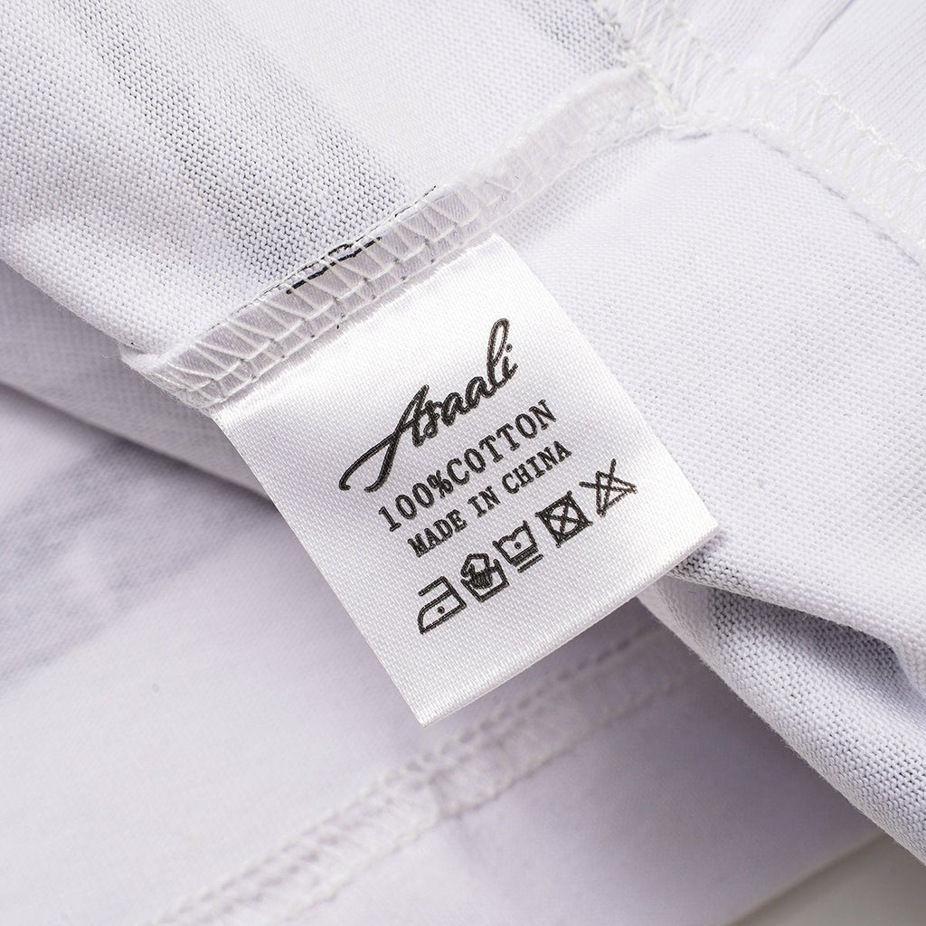 ASAALL Striped Front & Back Graphic T-Shirt — neck_label