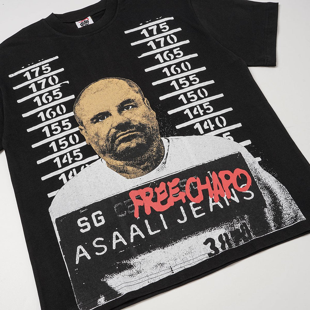 ASAALL Black Letter Graphic Short-Sleeve T-Shirt — front