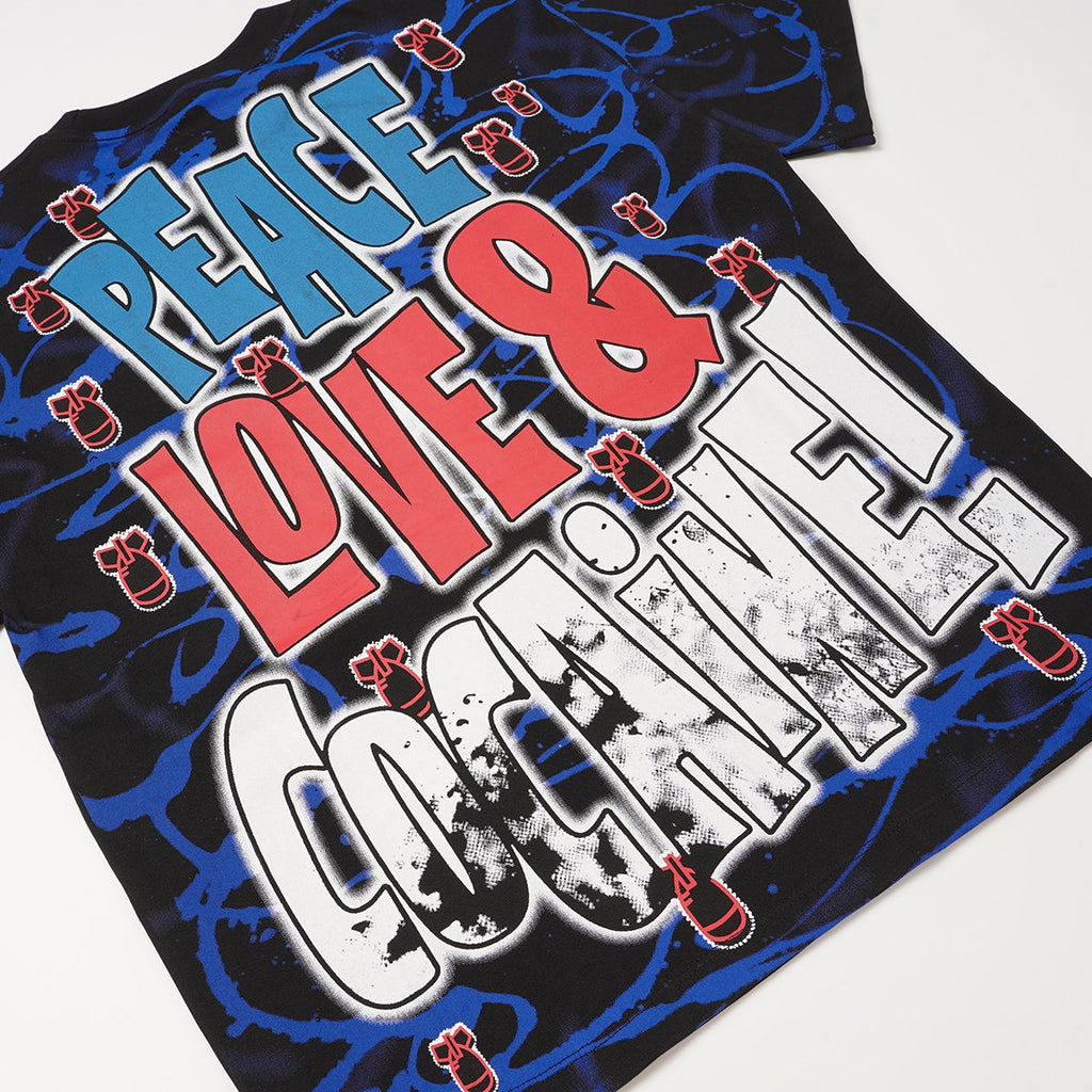 ASAALL Peace Love & Cocaine Singer Graphic T-Shirt — detail