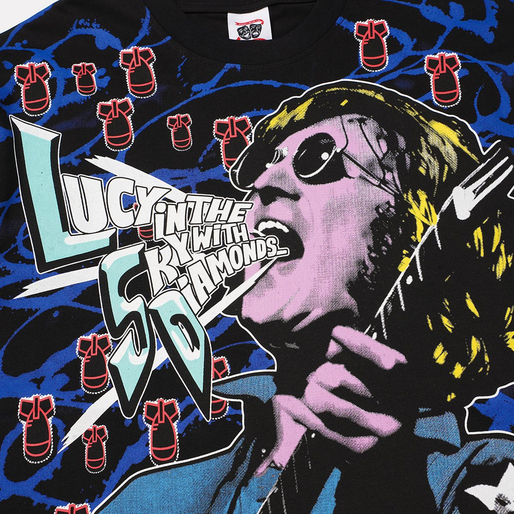 ASAALL Peace Love & Cocaine Singer Graphic T-Shirt — detail