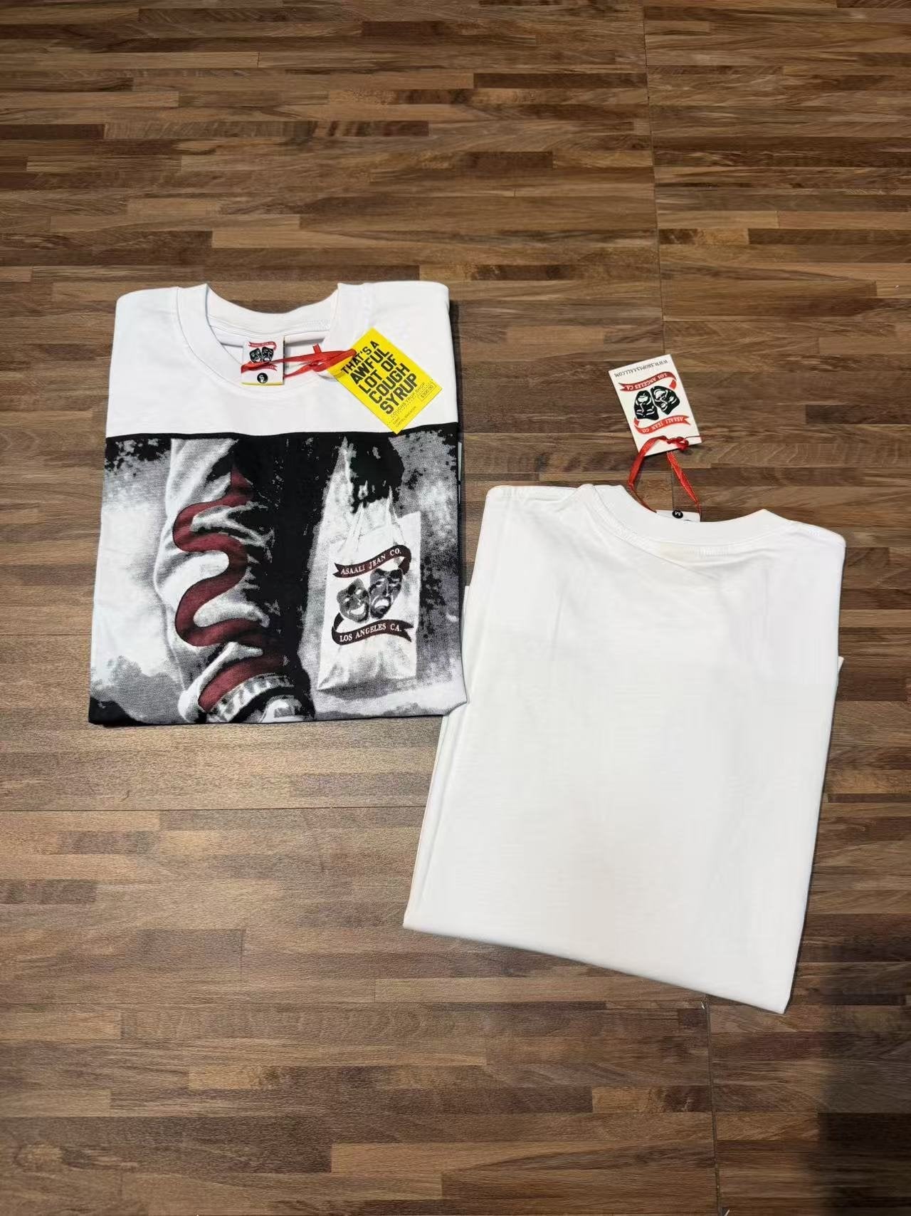 ASAALL Black and Red Front Graphic T-Shirt — comparison