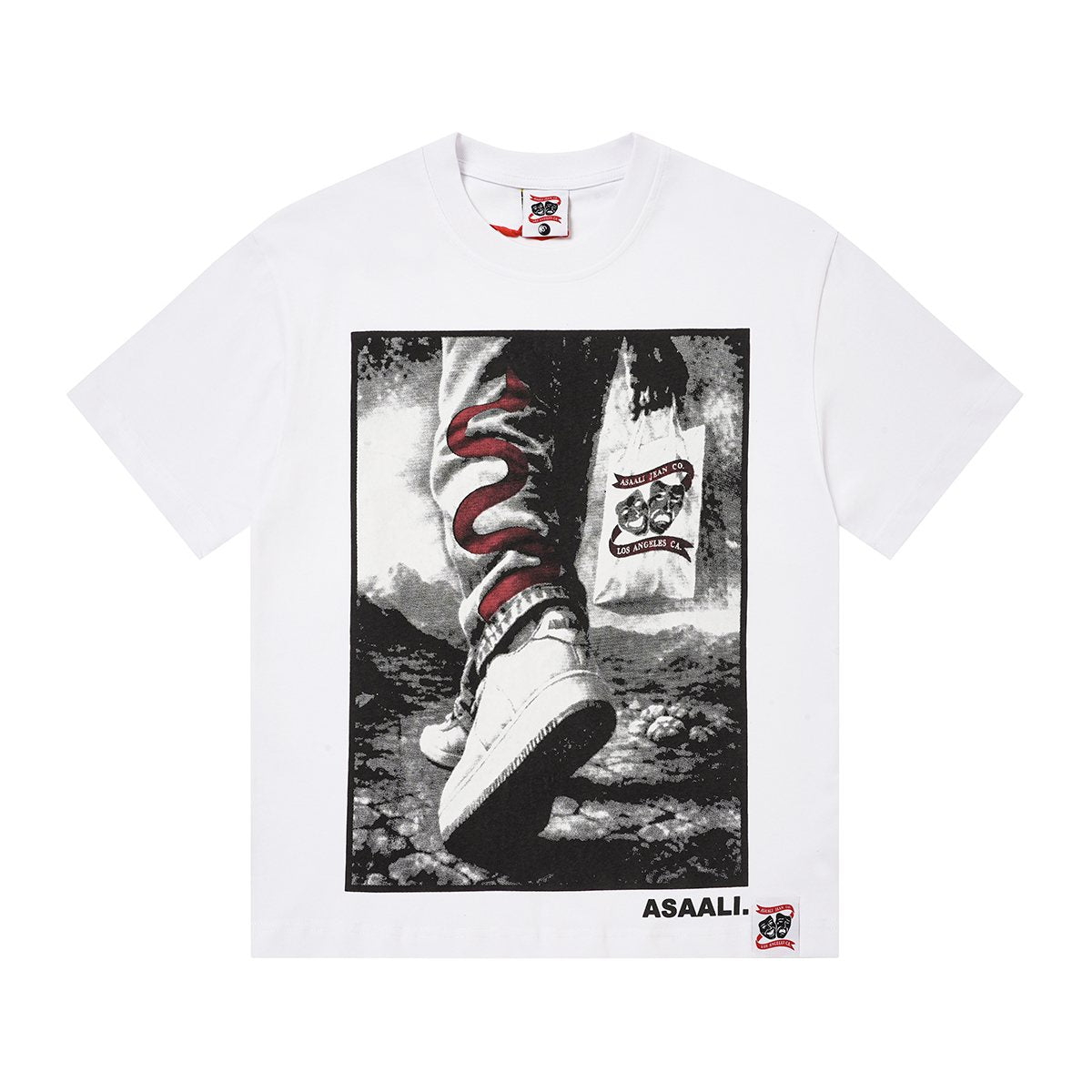 ASAALL Black and Red Front Graphic T-Shirt — hero