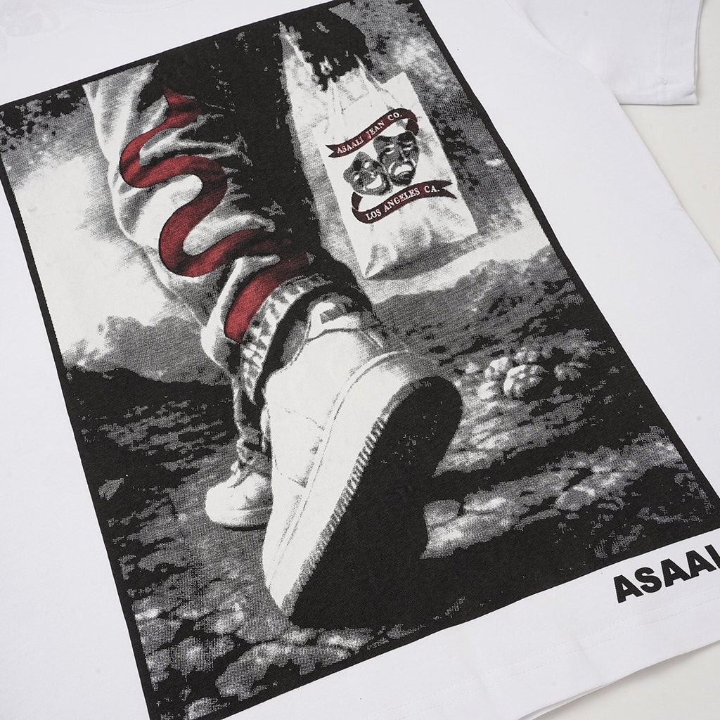 ASAALL Black and Red Front Graphic T-Shirt — detail