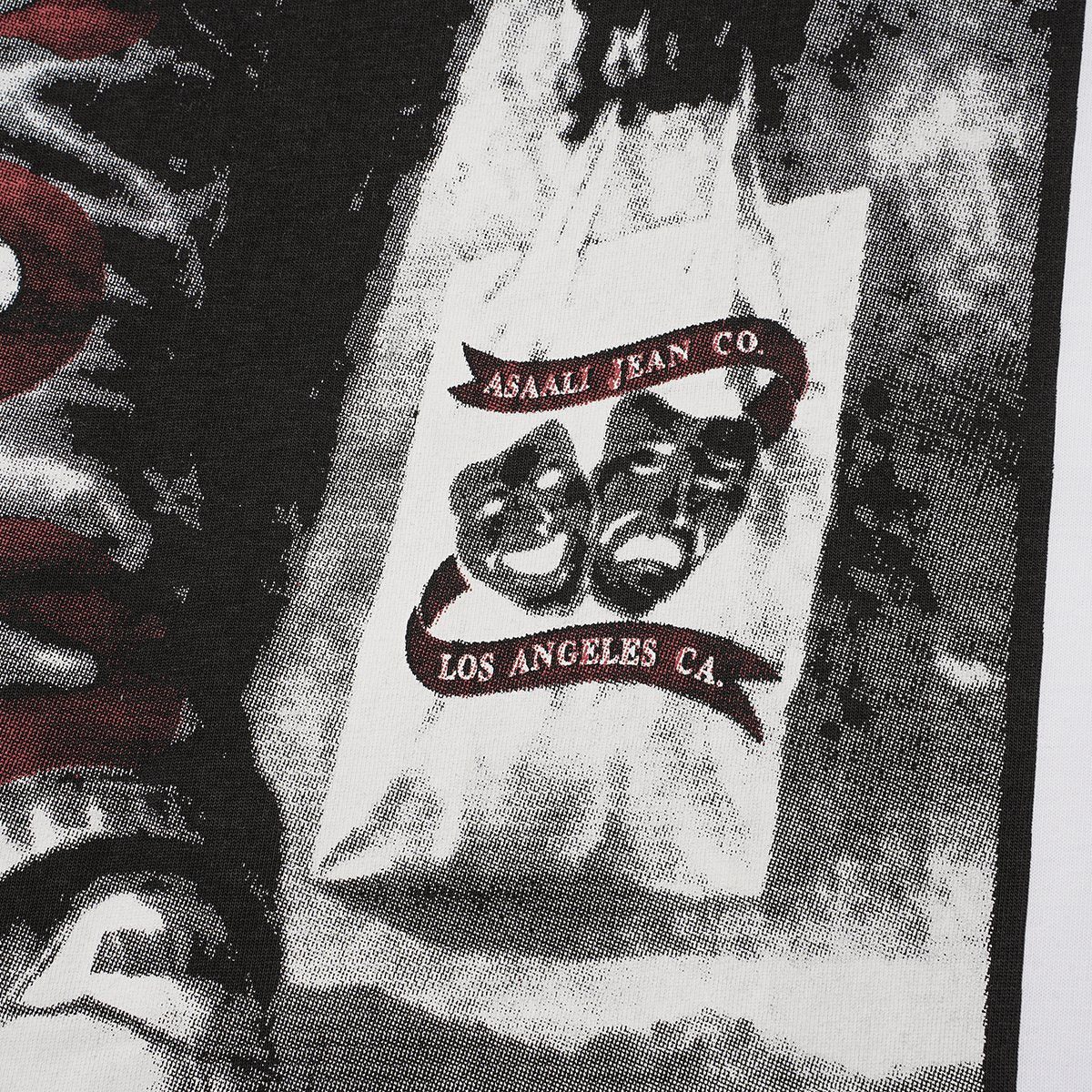 ASAALL Black and Red Front Graphic T-Shirt — detail