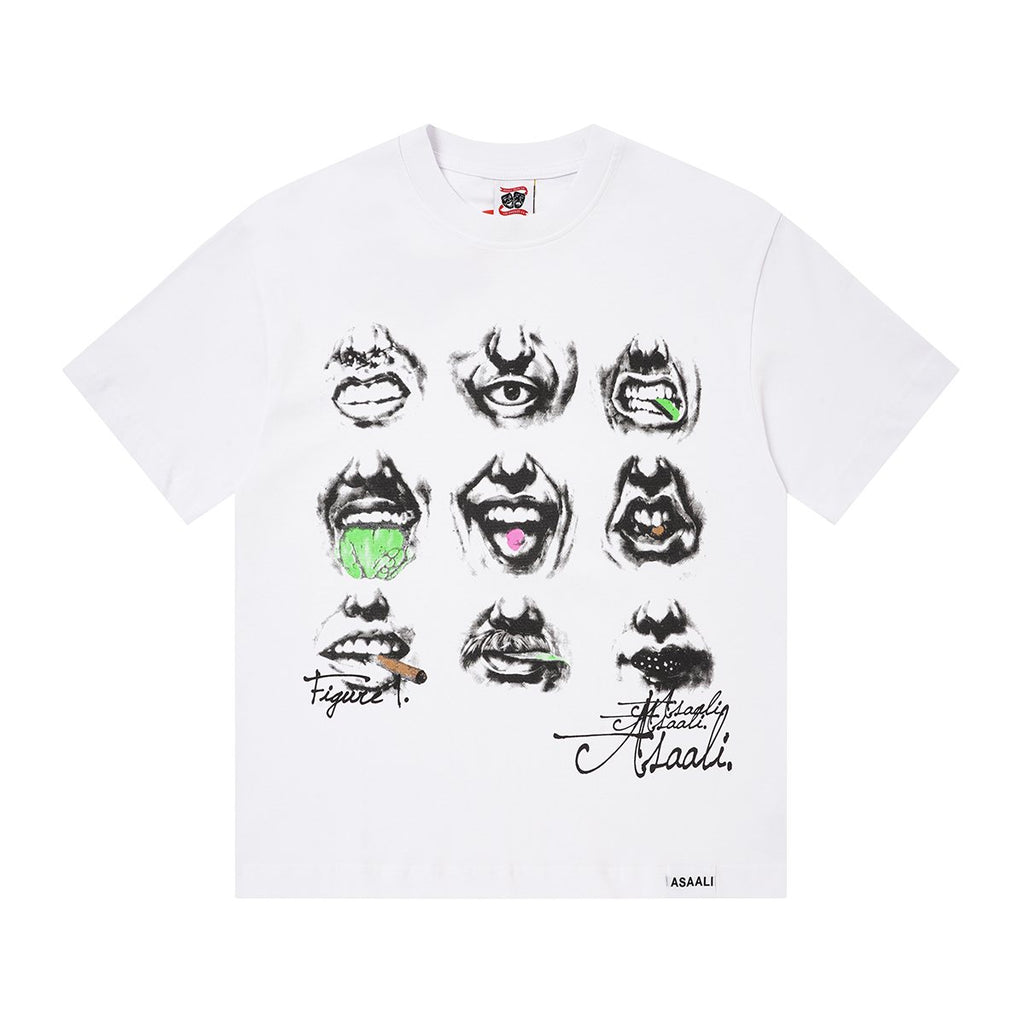 ASAALL Eye & Mouth Graphic Short-Sleeve T-Shirt — hero