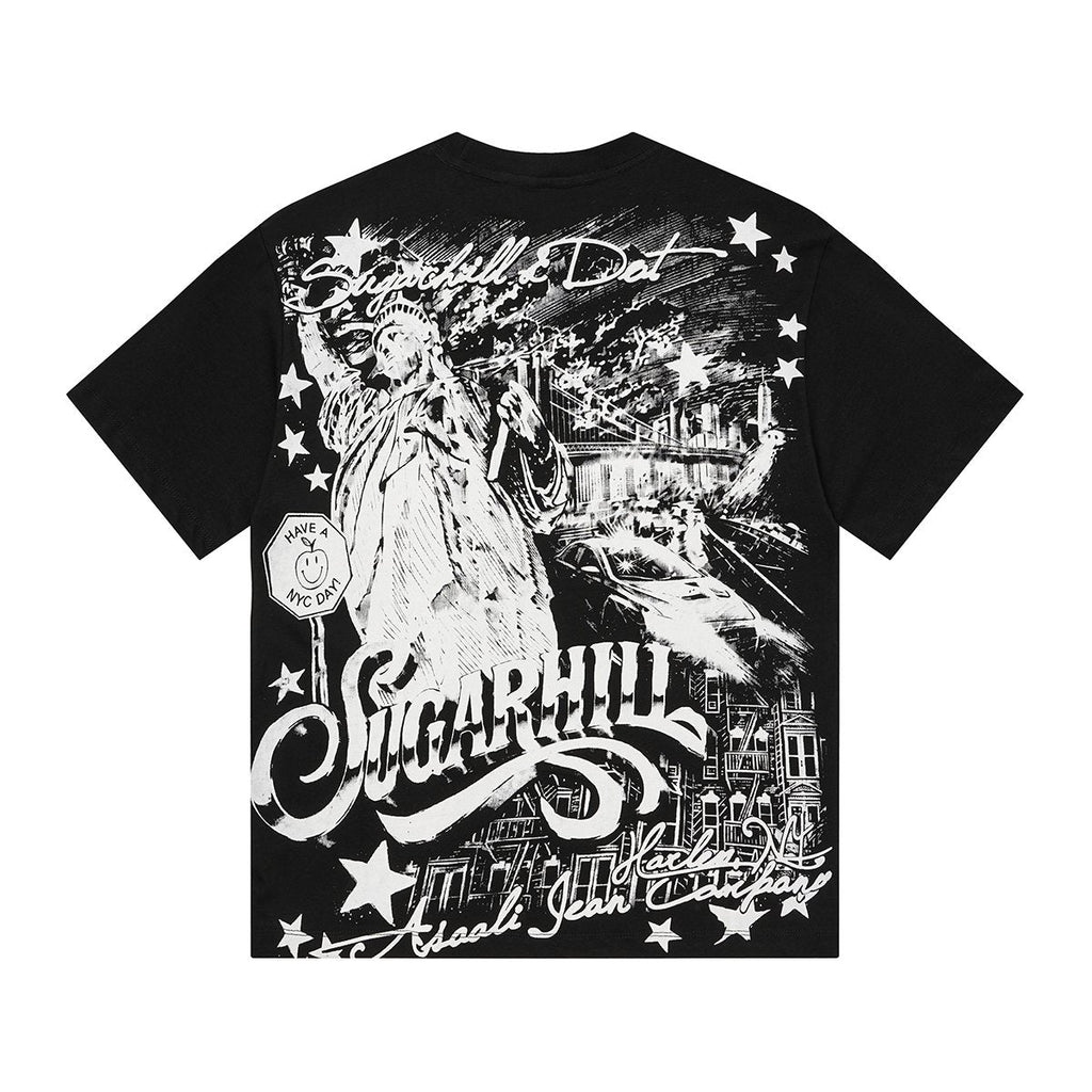 ASAALL Sugarhill NYC Statue Graphic T-Shirt — back
