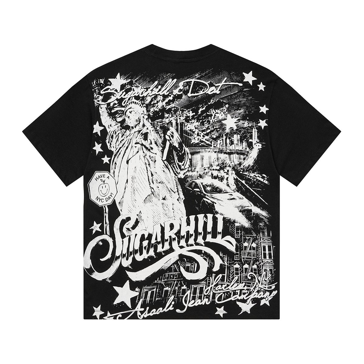 ASAALL Sugarhill NYC Statue Graphic T-Shirt — back