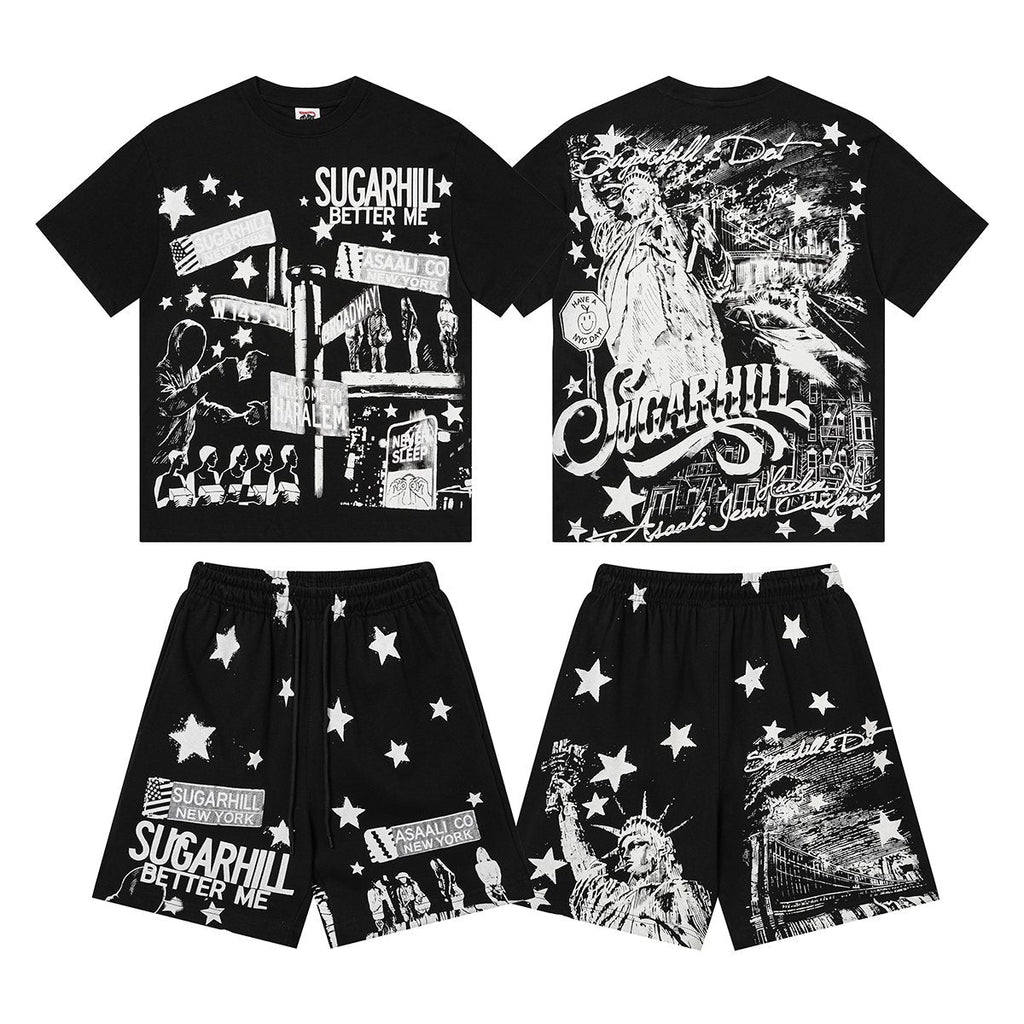 ASAALL Sugarhill Star Graphic Short-Sleeve Set — hero