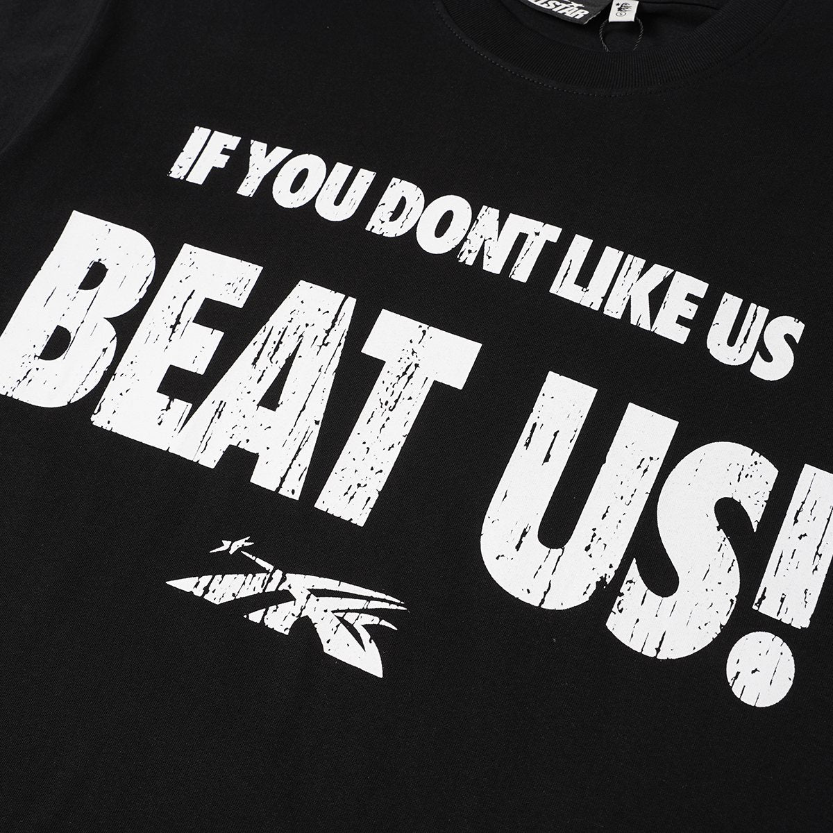 Hellstar Beat Us Sports Graphic T-Shirt — fabric_closeup