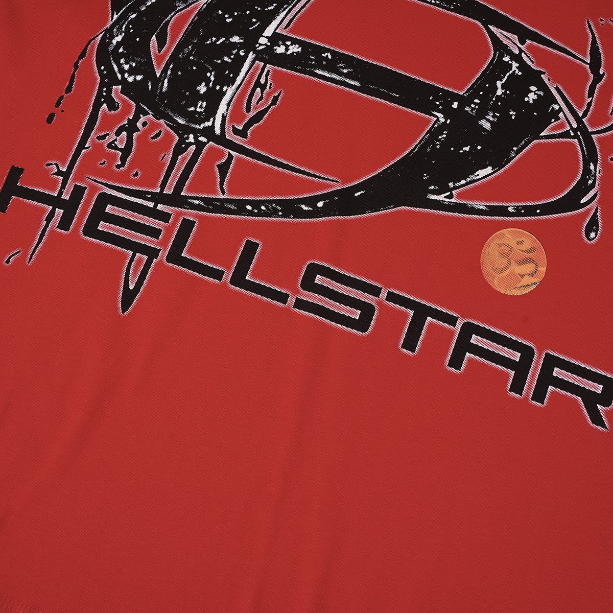 Hellstar Red Graphic Short-Sleeve T-Shirt — detail