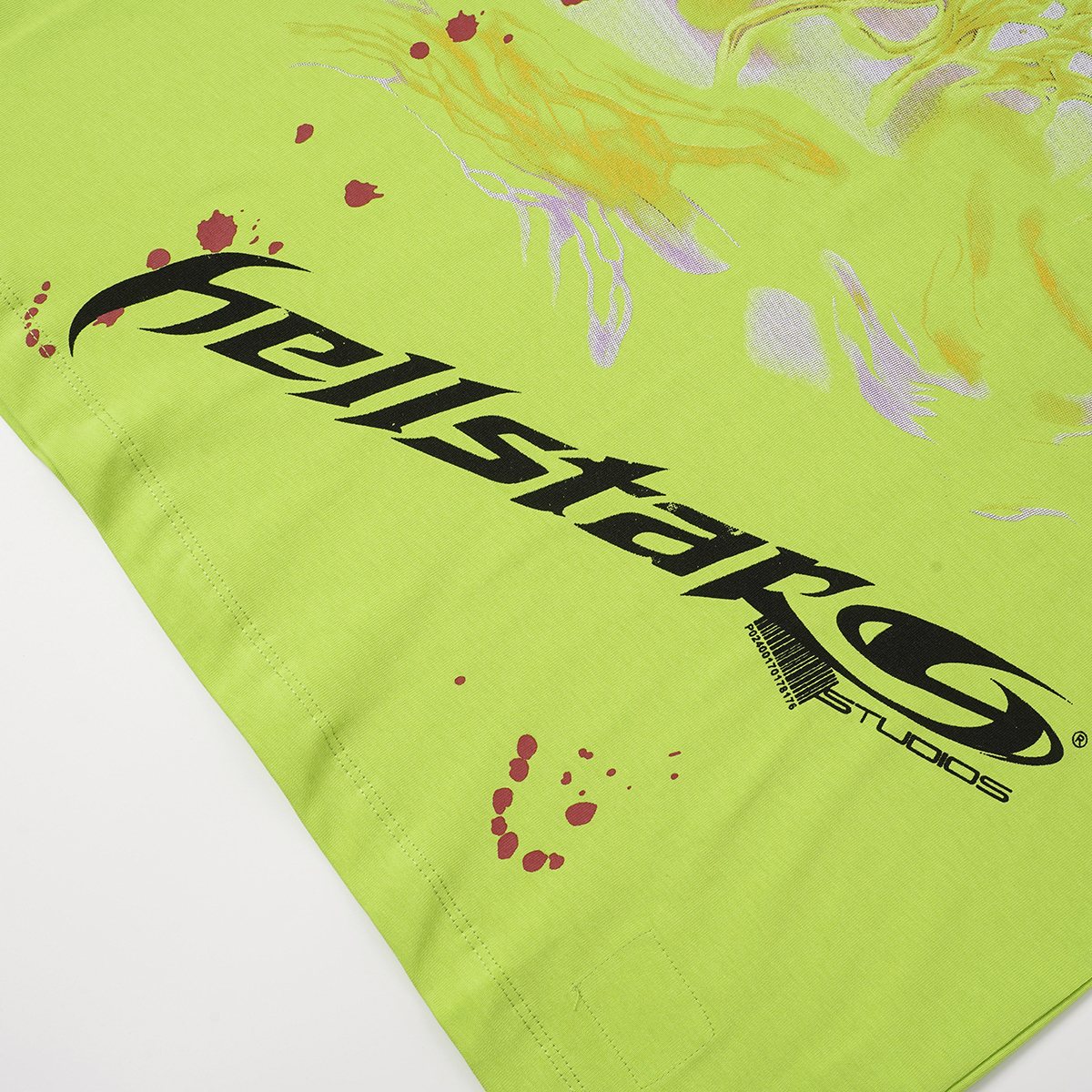 Hellstar Green Back Graphic Short-Sleeve T-Shirt — detail