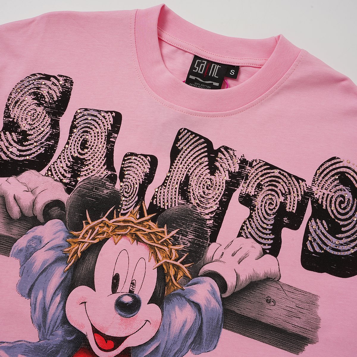 SAINT Dreams Rhinestone Graphic T-Shirt — detail