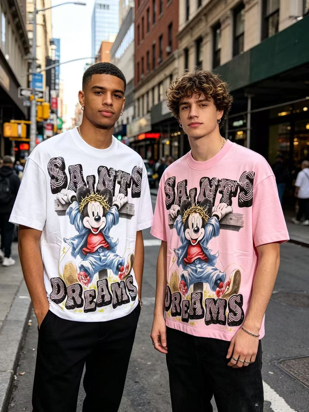 SAINT Dreams Rhinestone Graphic T-Shirt — context