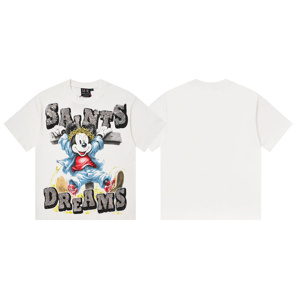 SAINT Dreams Rhinestone Graphic T-Shirt — front
