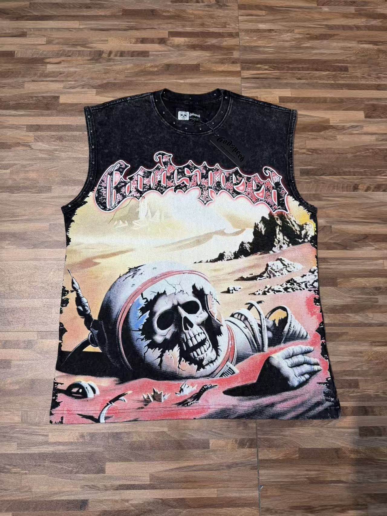 Godspeed Desert Skull Sleeveless T-Shirt — front