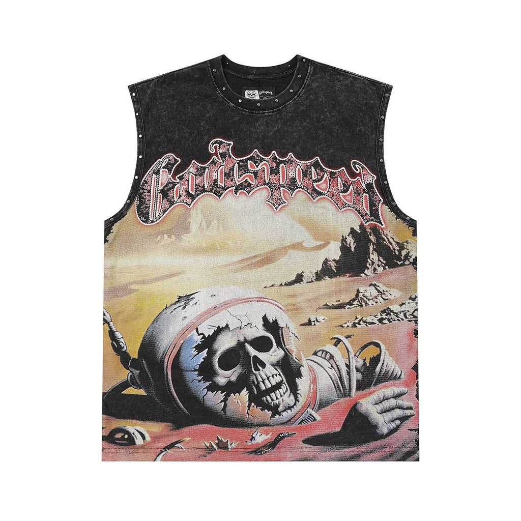 Godspeed Desert Skull Sleeveless T-Shirt — hero