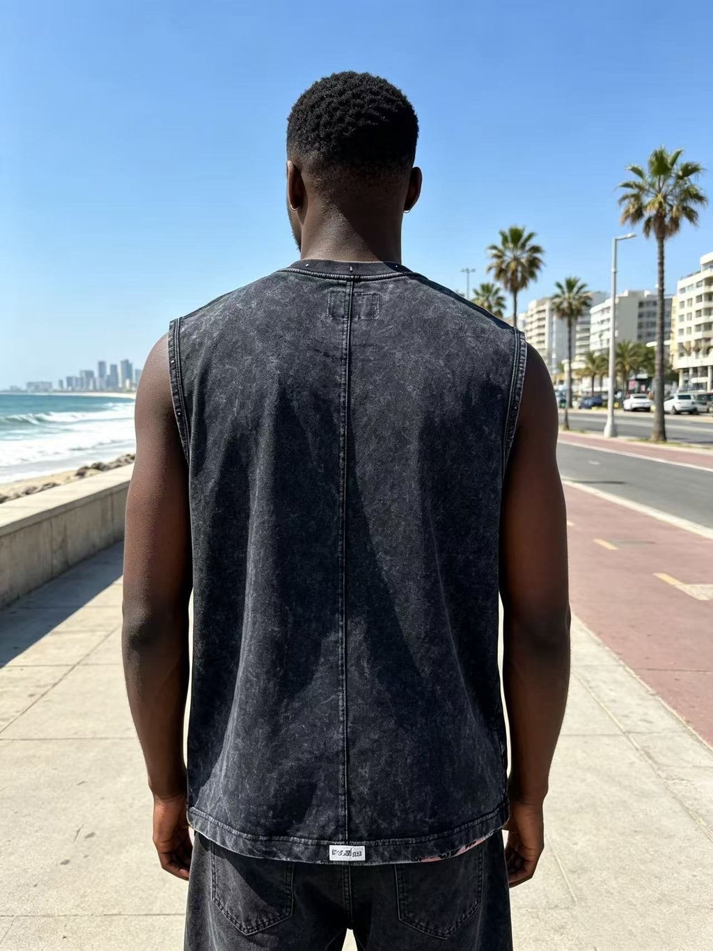 Godspeed Desert Skull Sleeveless T-Shirt — model