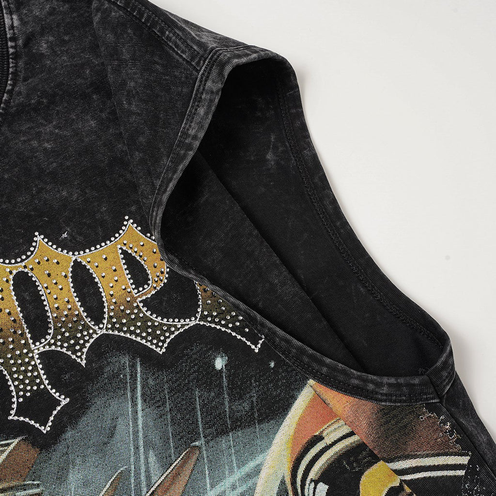 Godspeed Astronaut Graphic Sleeveless T-Shirt — detail