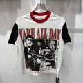 VARE ALL DAY Rhinestone Graphic Contrast-Sleeve T-Shirt — hero