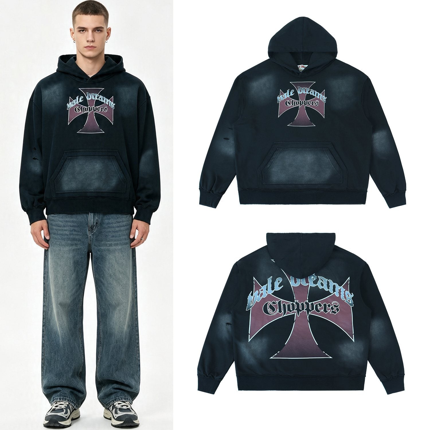 Valley Dreams Choppers Cross Graphic Hoodie — comparison
