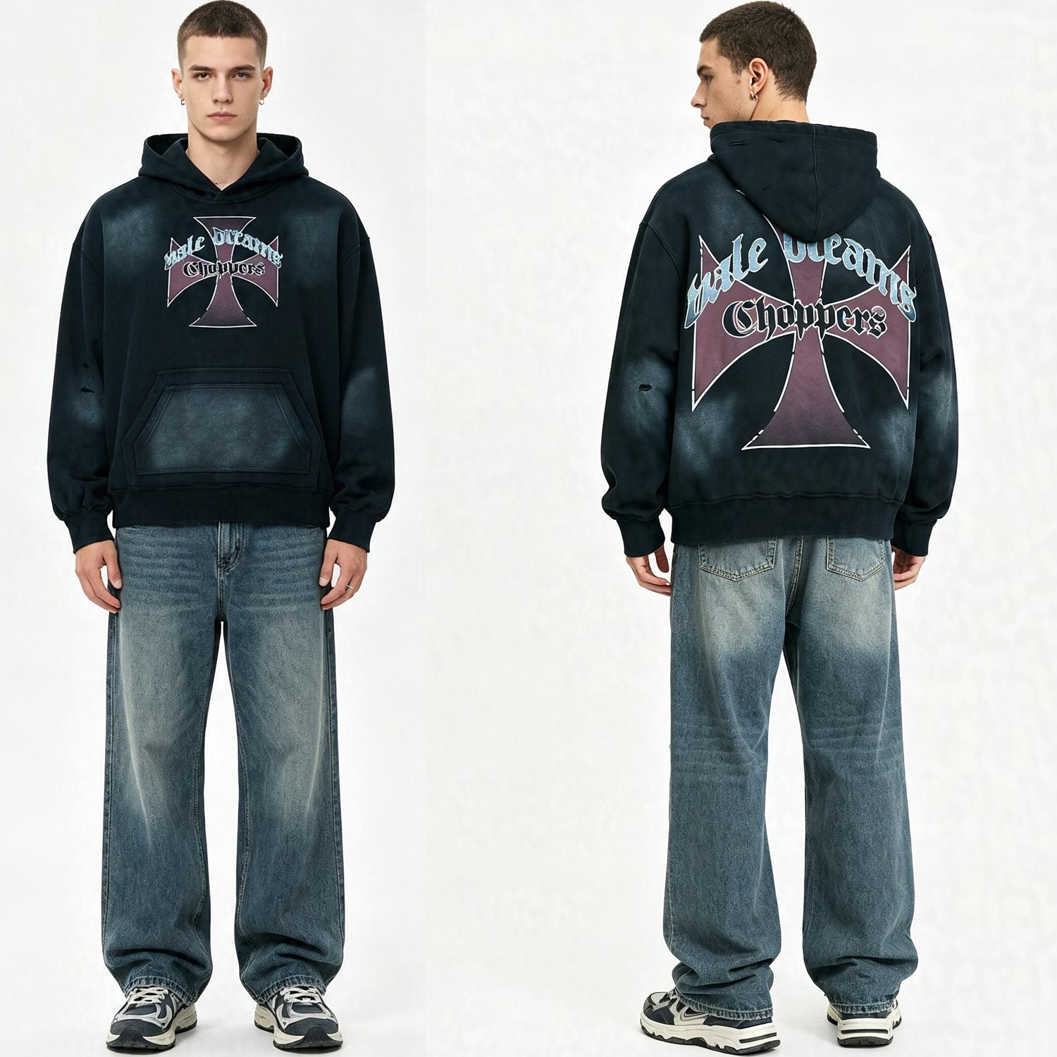 Valley Dreams Choppers Cross Graphic Hoodie — context