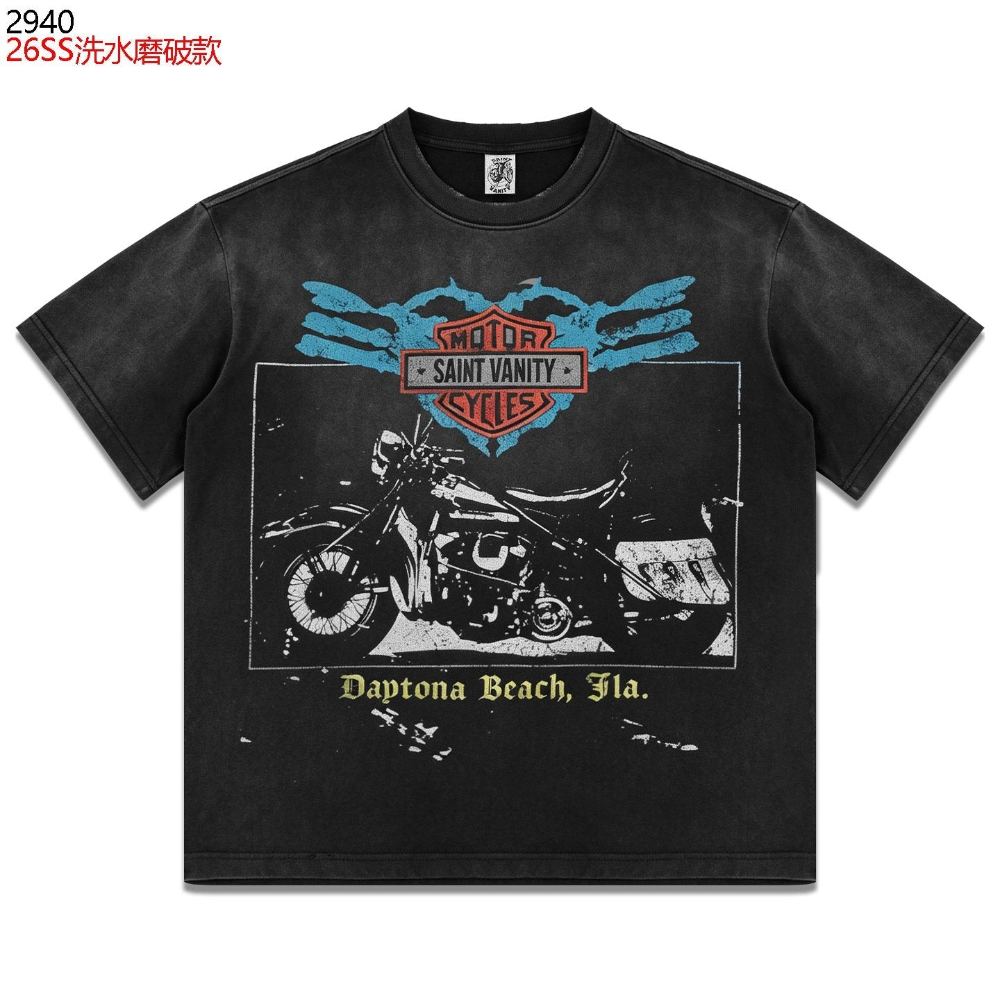 Saint Vanity Daytona Motorcycle Graphic T-Shirt — hero