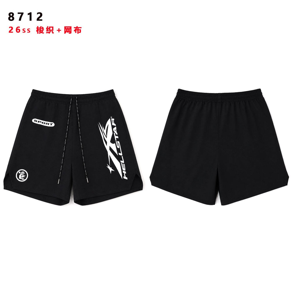 Hellstar Sport Graphic Shorts - Black — front