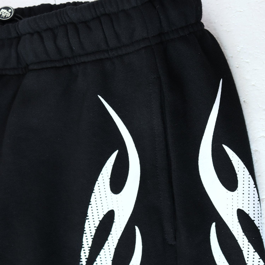 Hellstar Flame Graphic Drawstring Shorts — detail