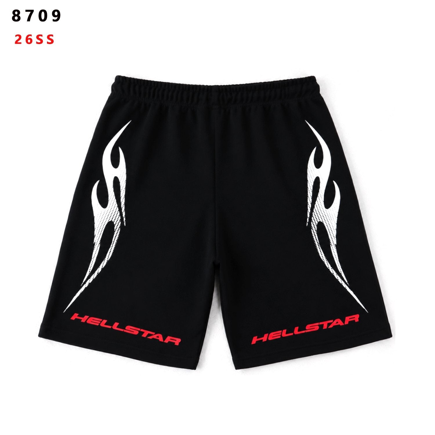 Hellstar Flame Graphic Drawstring Shorts — hero