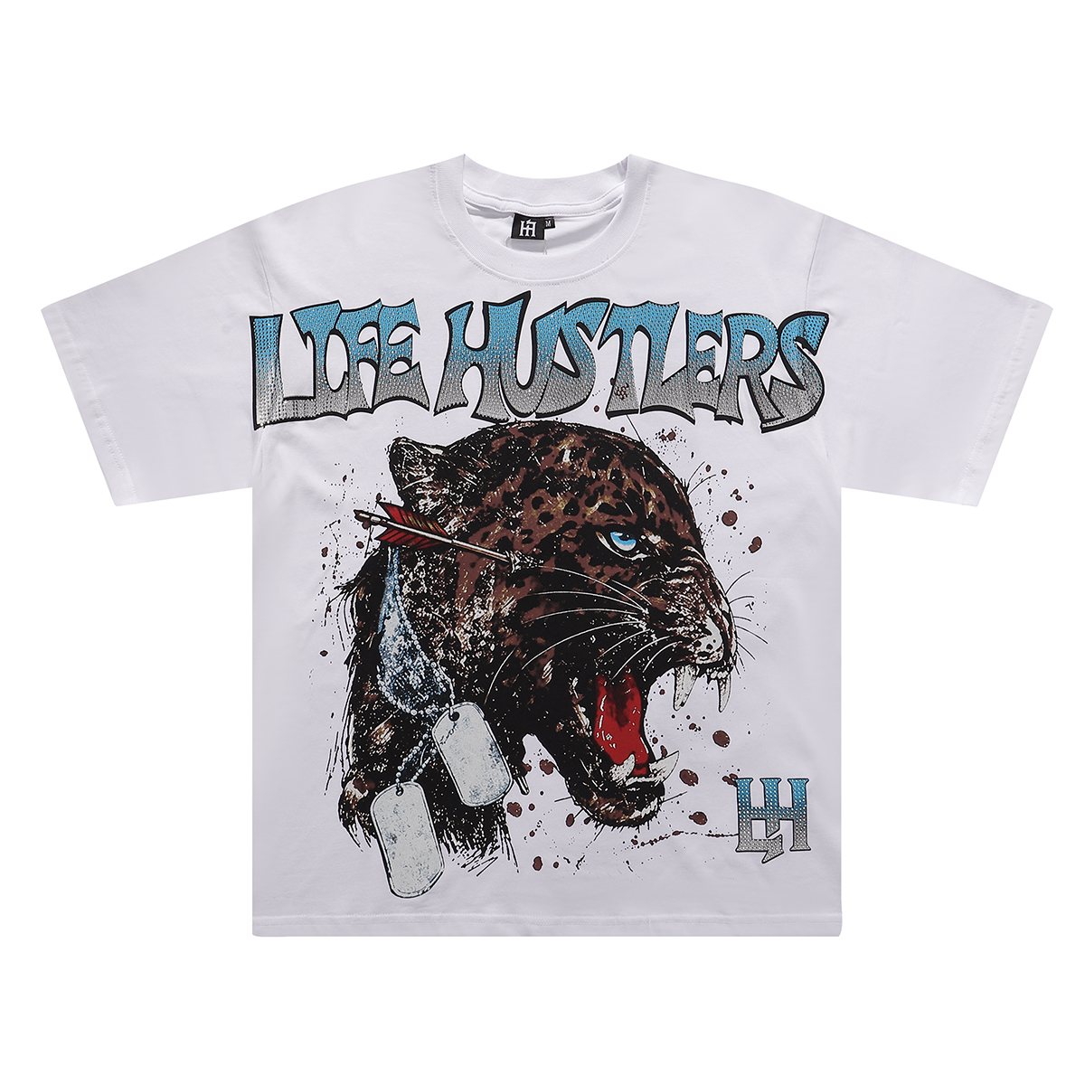 Life Hustlere Leopard Graphic T-Shirt — front