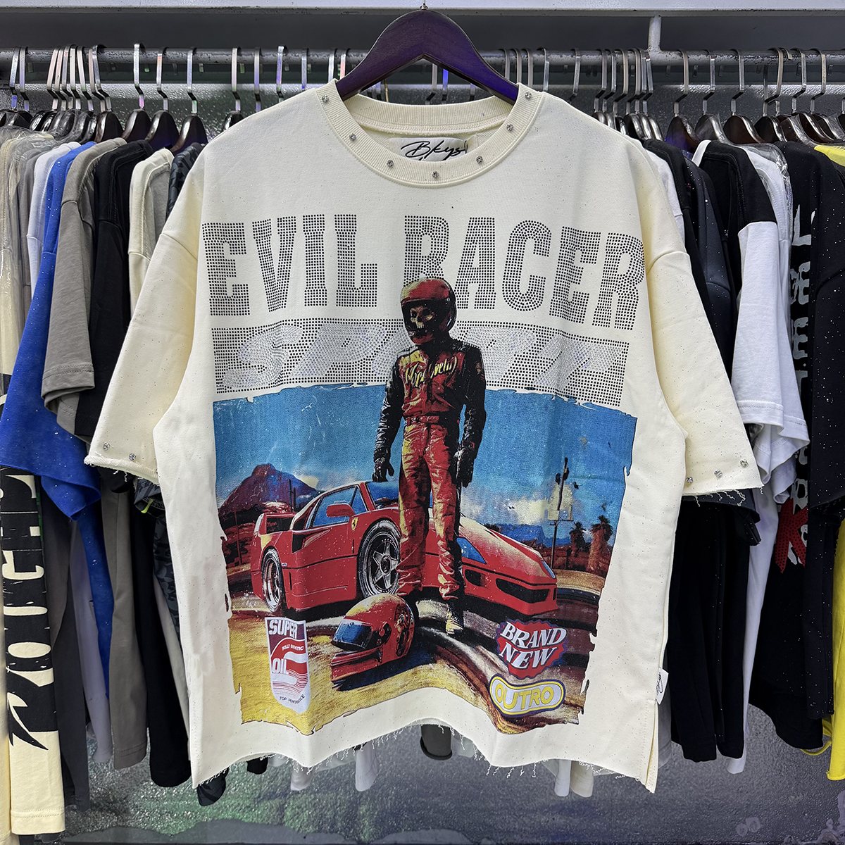 BKYS Revival Evil Racer Cropped Graphic T-Shirt — context