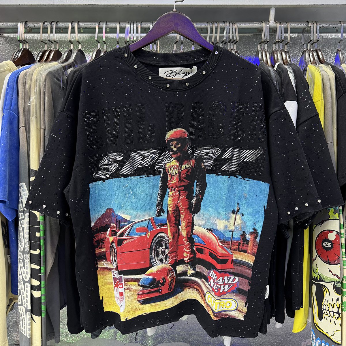 BKYS Revival Evil Racer Cropped Graphic T-Shirt — context