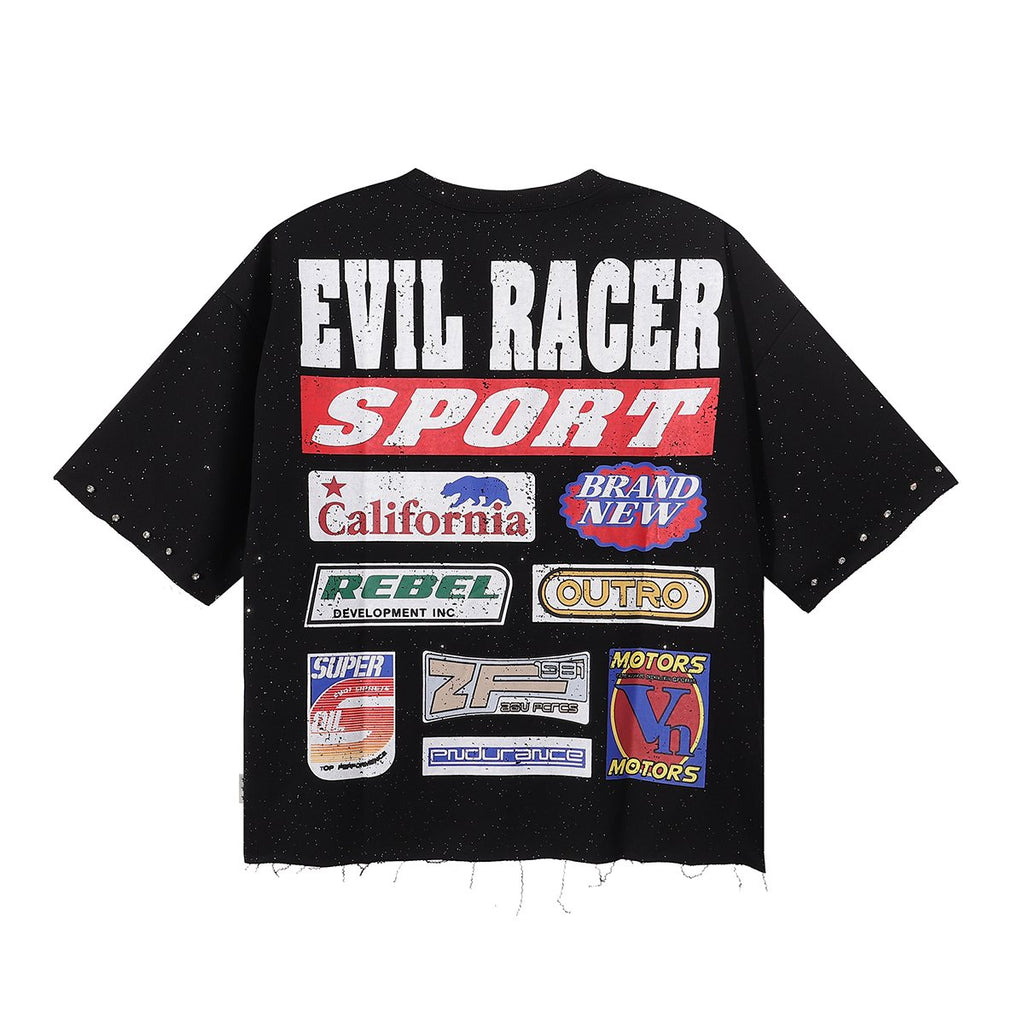 BKYS Revival Evil Racer Cropped Graphic T-Shirt — back