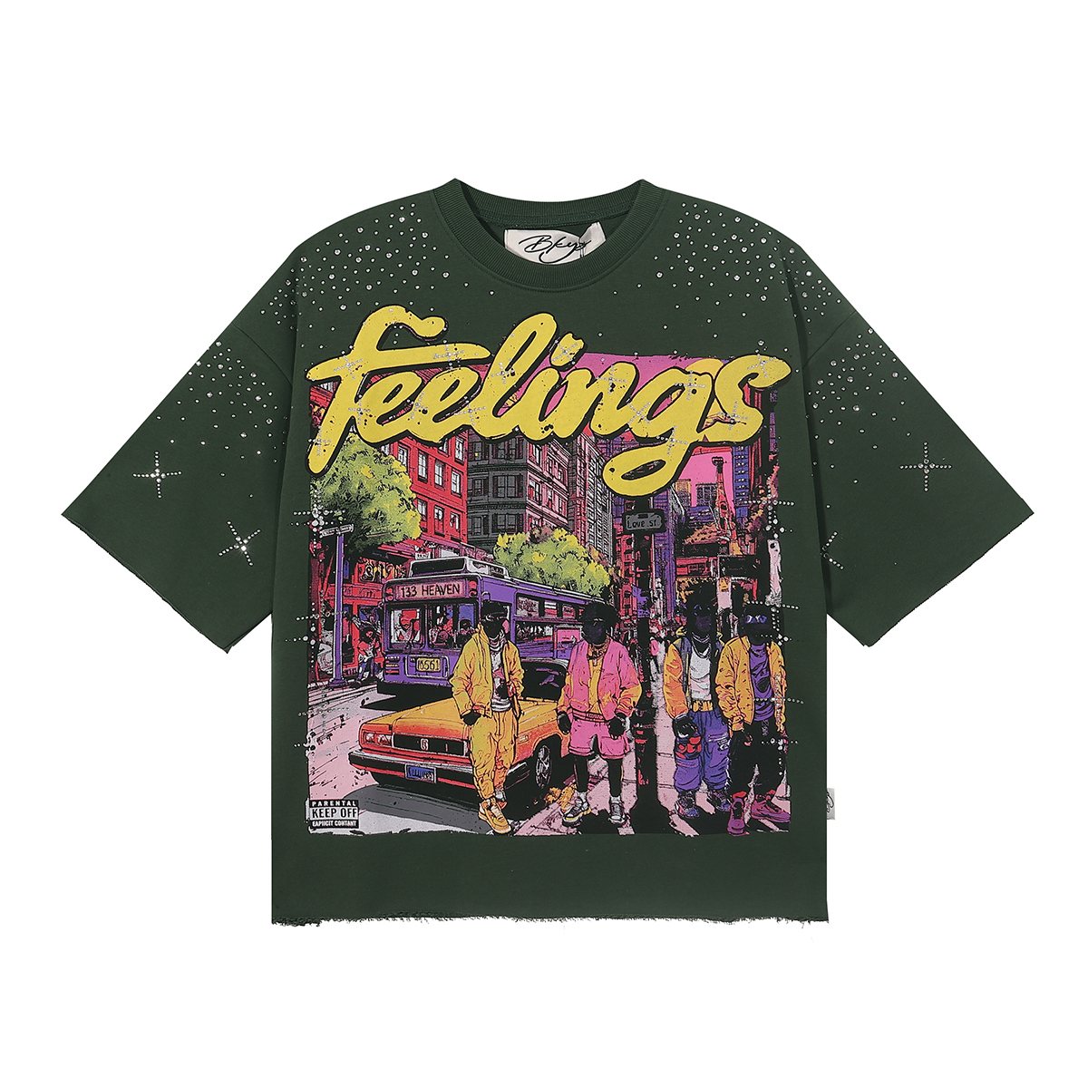 BKYS Revival Feelings Cropped Graphic T-Shirt — front