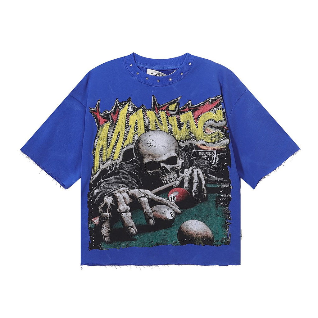 BKYS Revival Maniac Skull Billiards Graphic T-Shirt — hero