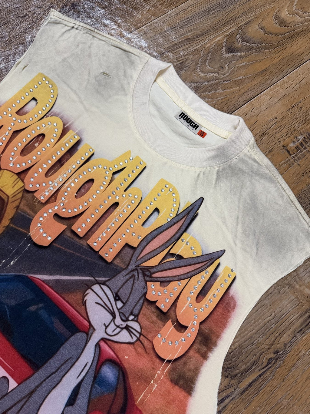 Rough Play Looney Tunes Graphic Sleeveless T-Shirt — detail