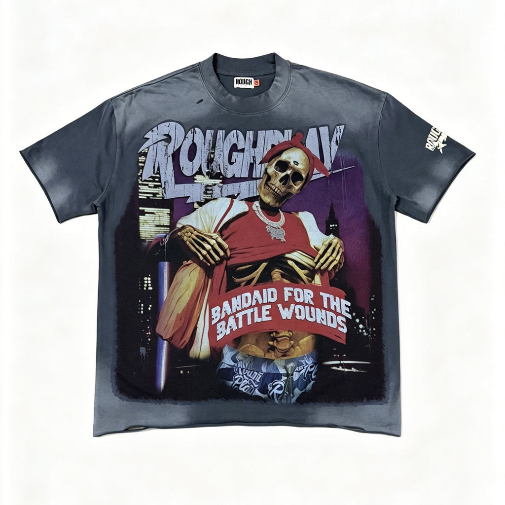 Rough Play Skeleton Globe Graphic T-Shirt — hero
