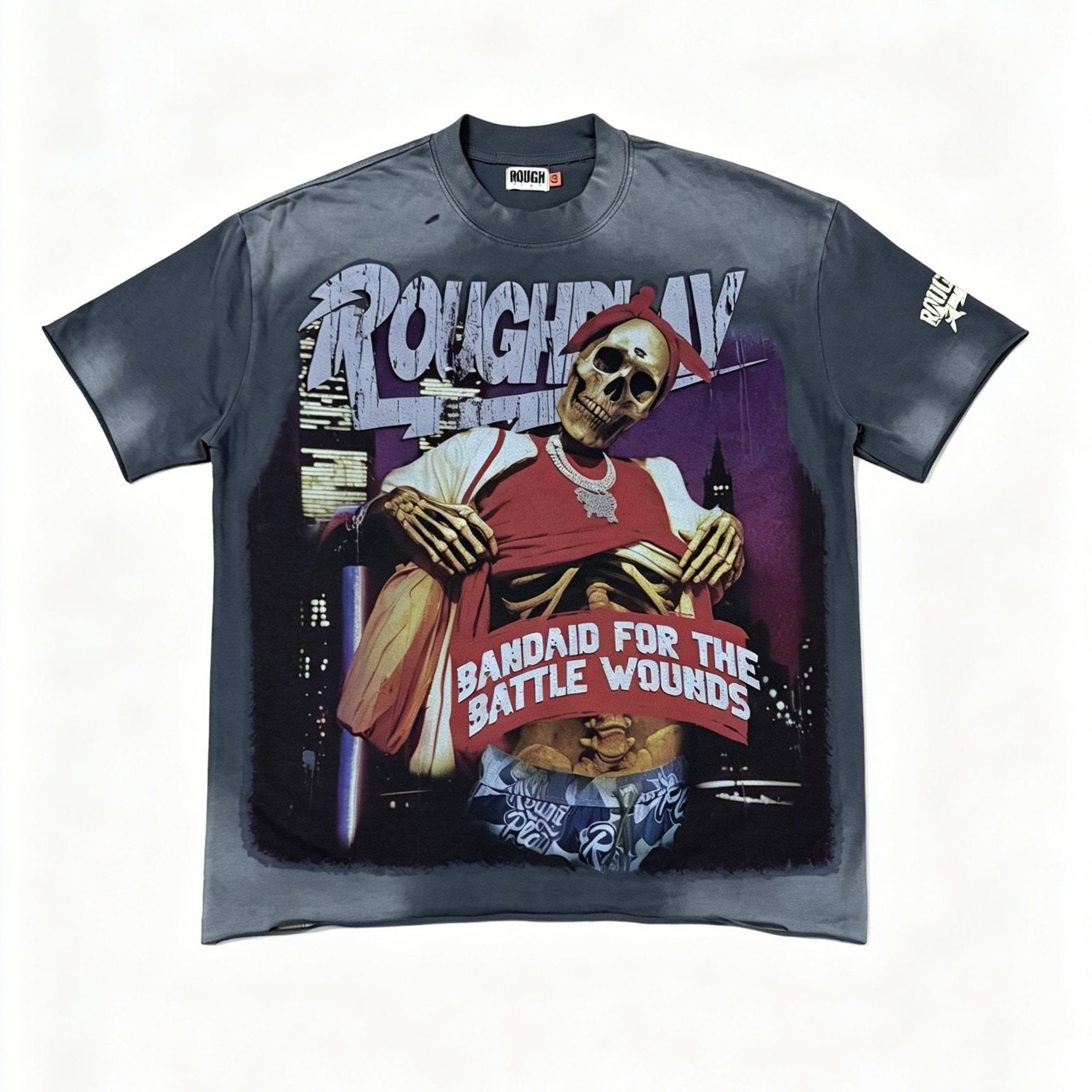 Rough Play Skeleton Globe Graphic T-Shirt — hero