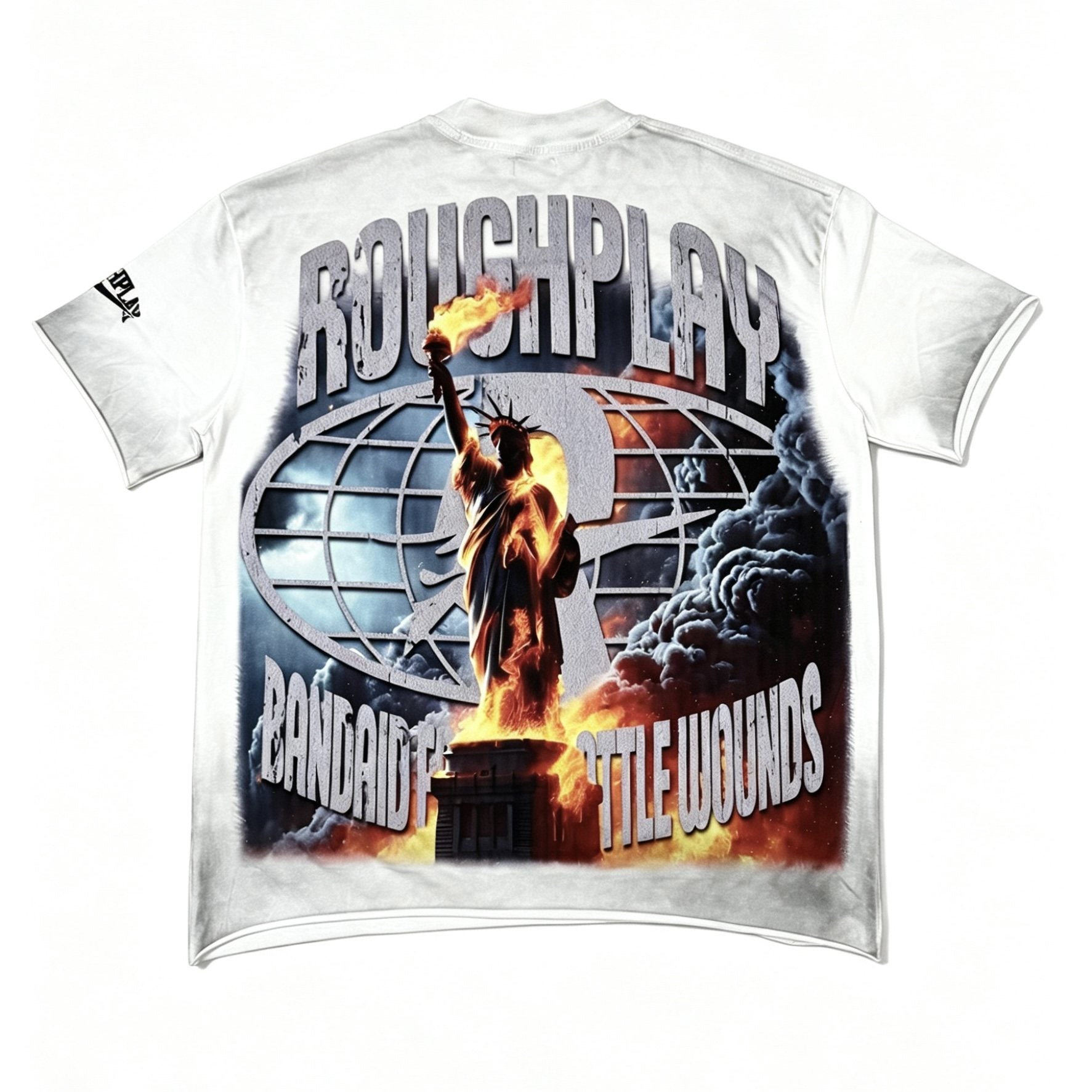 Rough Play Statue of Liberty Graphic T-Shirt — back