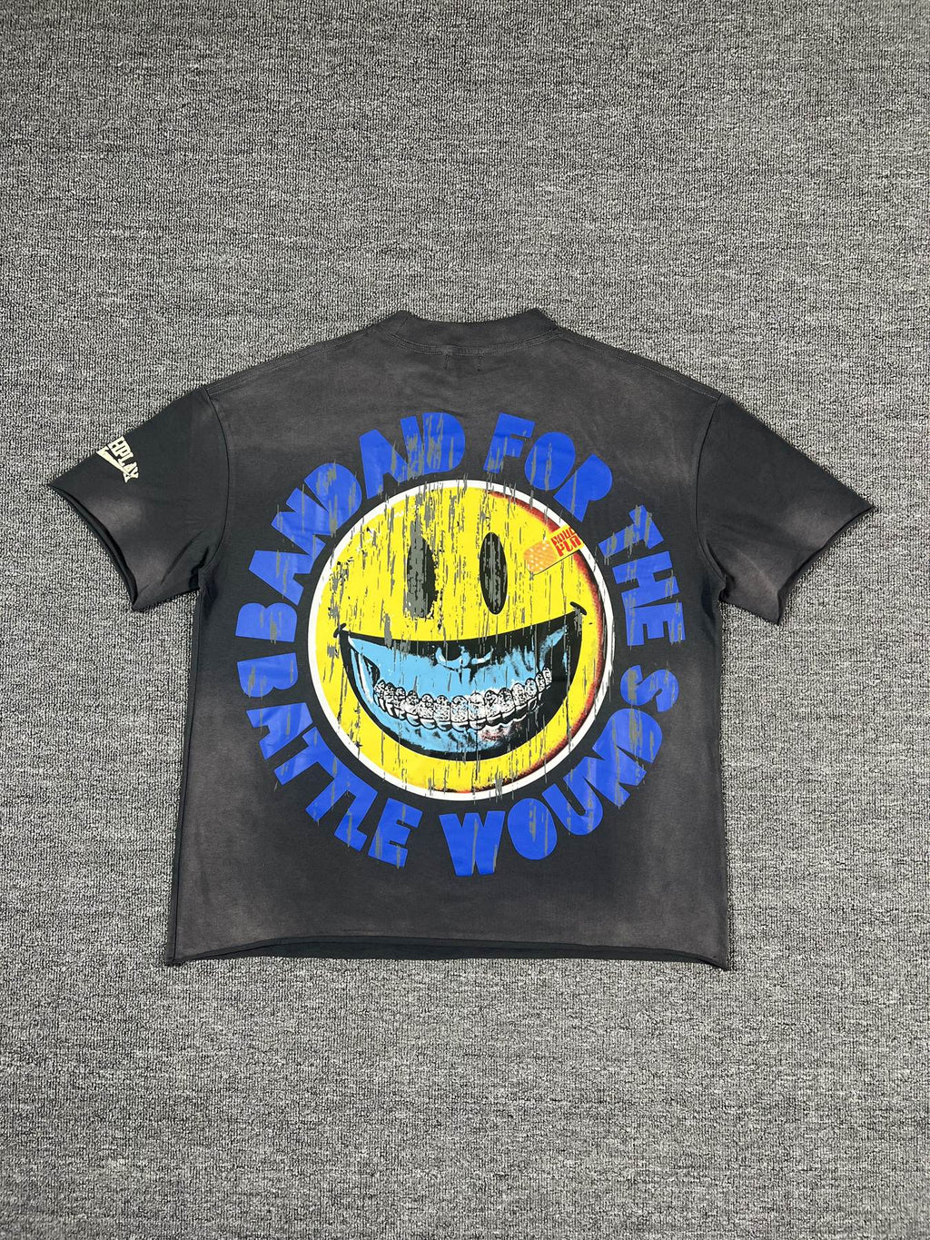 Rough Play Baseball Smiley Graphic T-Shirt — back